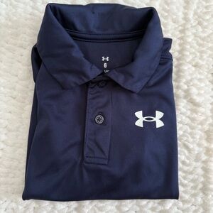 Under Armour Boy’s Size 6 Navy Polo Shirt
